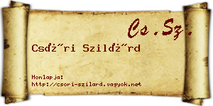 Csóri Szilárd névjegykártya