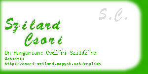 szilard csori business card